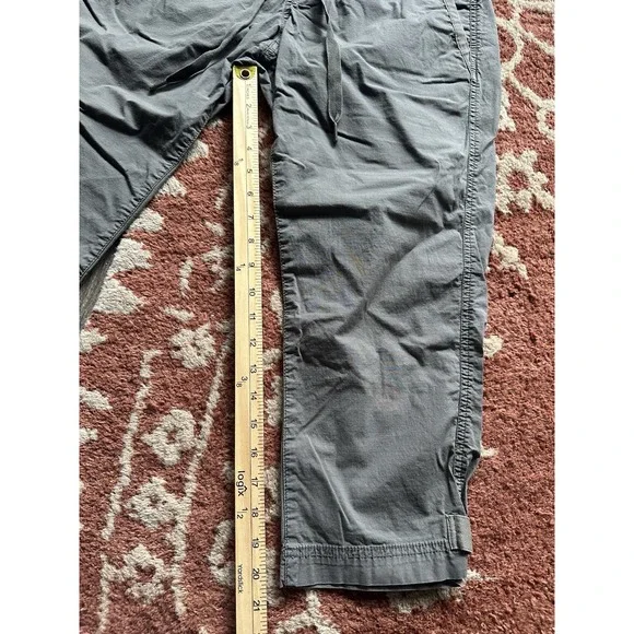 L L Bean Cropped Capri Pants Cotton Blend Gray Small S - Picture 2 of 7